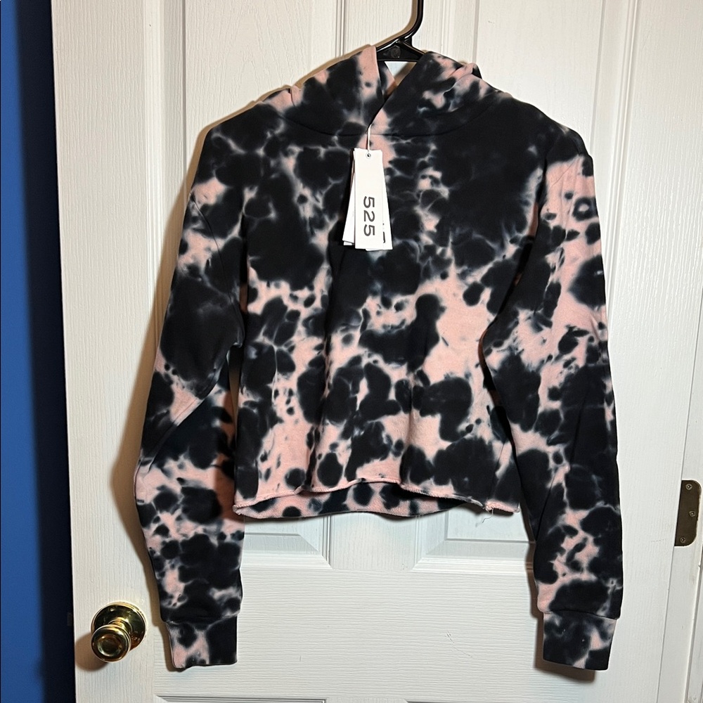 Revolve 525 America Black & Pink Tie-Dye Hoodie - Picture 2 of 6